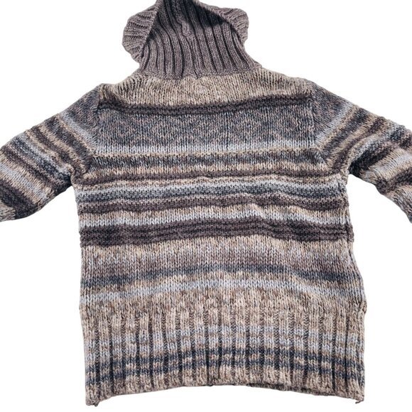 Anthropologie Italian Wool Blend Elsamanda Sweater Large Turtleneck Sweater Stri - Picture 5 of 5